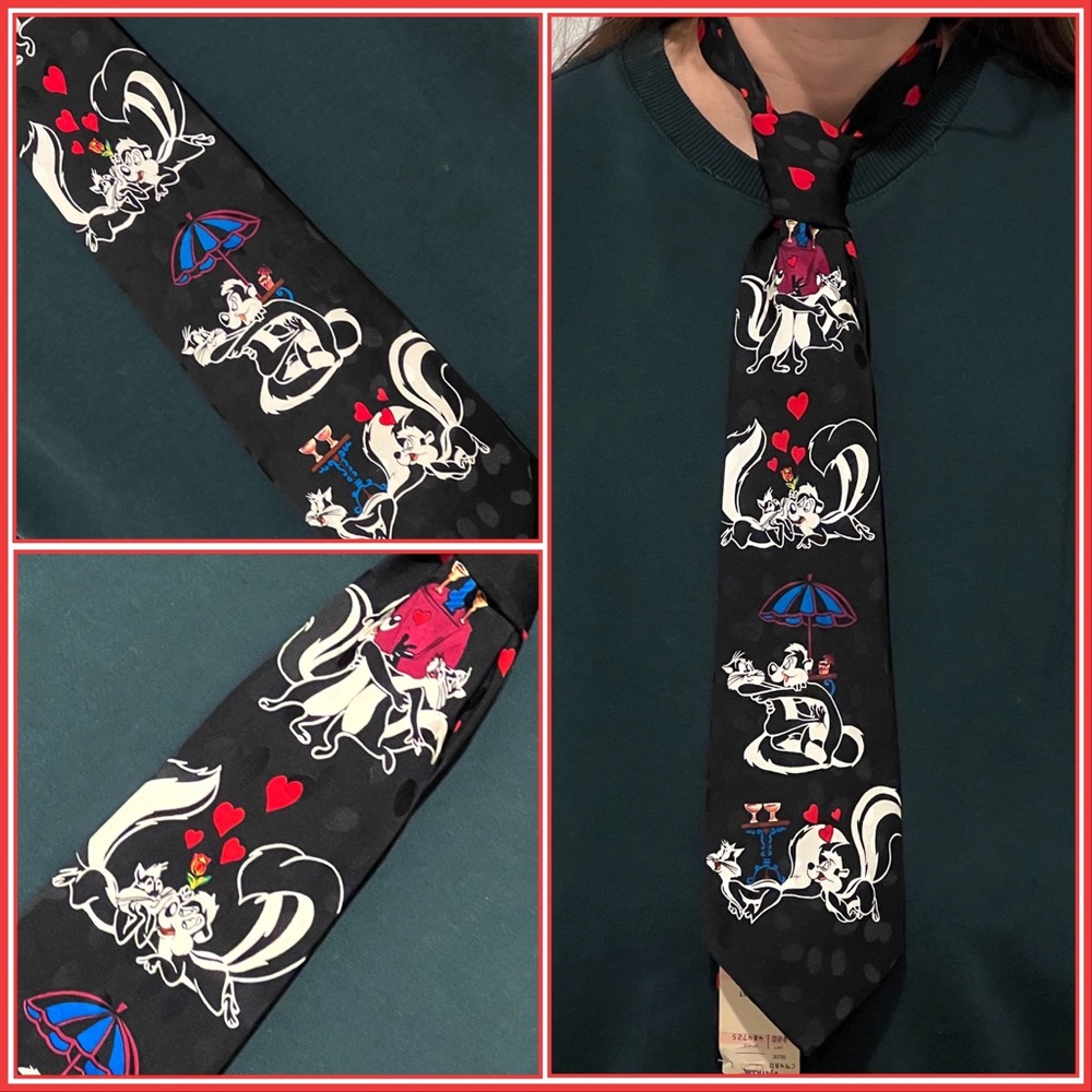 Looney Tunes Pepe Le Pew Mens Suit Tie Vintage
